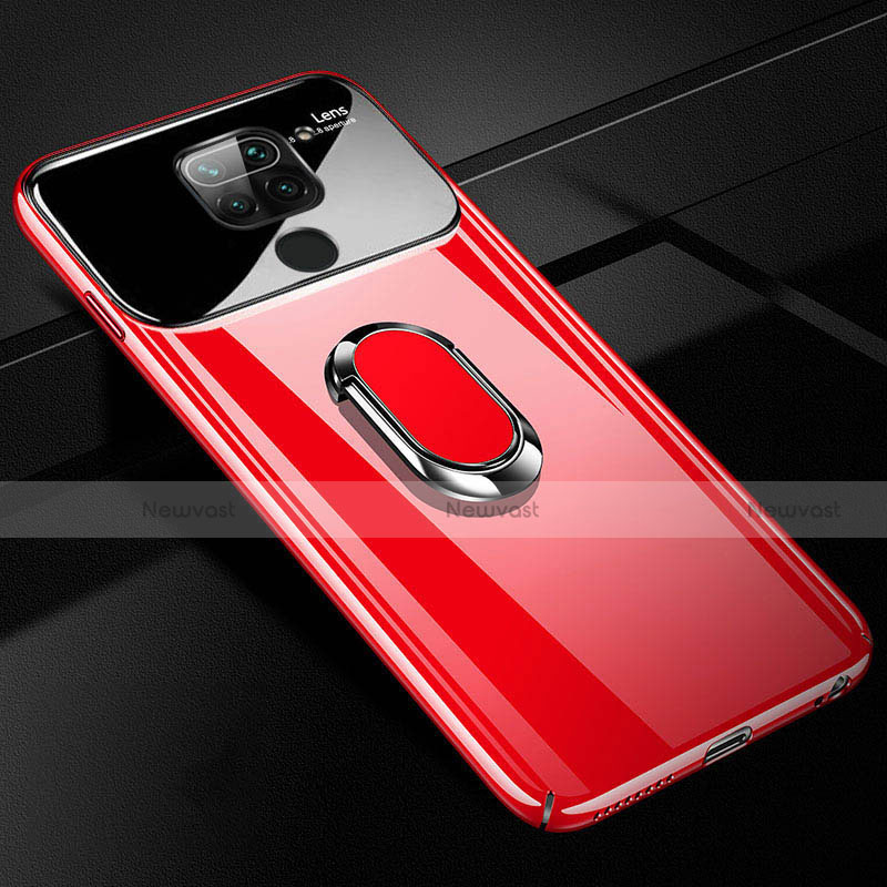 Hard Rigid Plastic Matte Finish Case Cover with Magnetic Finger Ring Stand P01 for Xiaomi Redmi 10X 4G