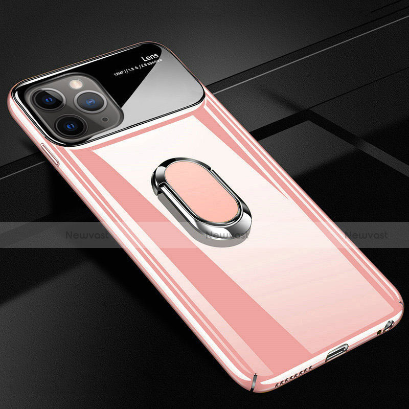 Hard Rigid Plastic Matte Finish Case Cover with Magnetic Finger Ring Stand P02 for Apple iPhone 11 Pro