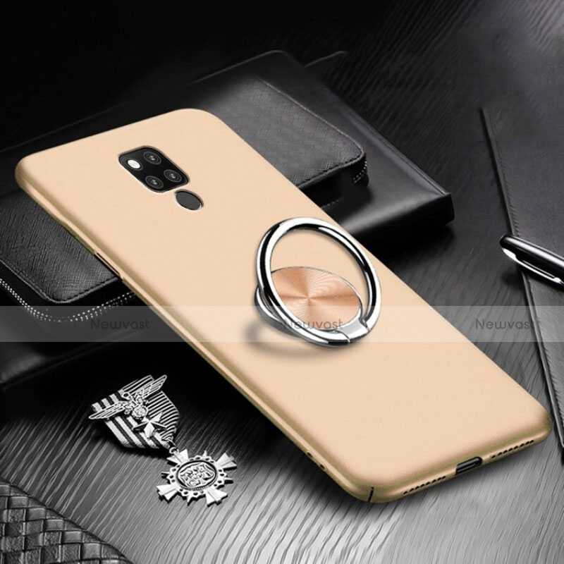 Hard Rigid Plastic Matte Finish Case Cover with Magnetic Finger Ring Stand P02 for Huawei Mate 20 X 5G