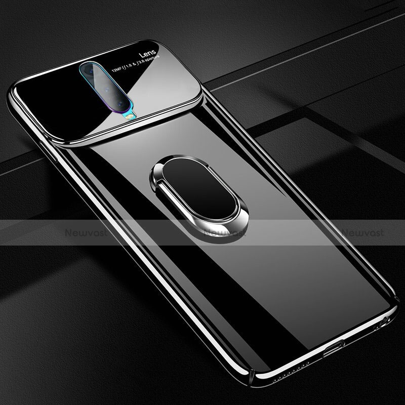 Hard Rigid Plastic Matte Finish Case Cover with Magnetic Finger Ring Stand P02 for Oppo R17 Pro