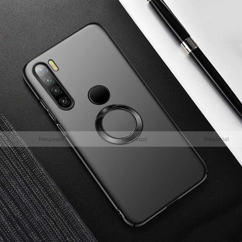 Hard Rigid Plastic Matte Finish Case Cover with Magnetic Finger Ring Stand P02 for Xiaomi Redmi Note 8T