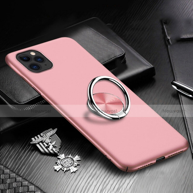 Hard Rigid Plastic Matte Finish Case Cover with Magnetic Finger Ring Stand P03 for Apple iPhone 11 Pro Max