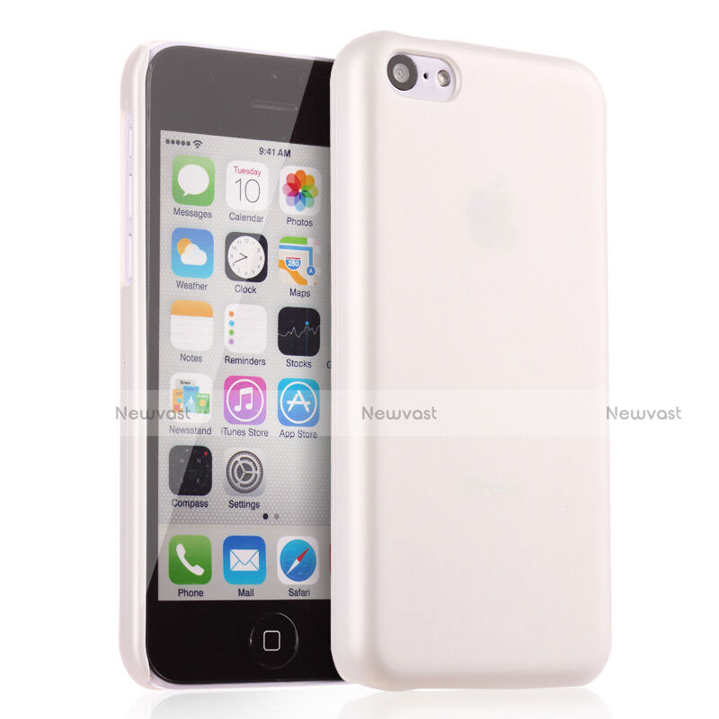 Hard Rigid Plastic Matte Finish Case for Apple iPhone 5C White