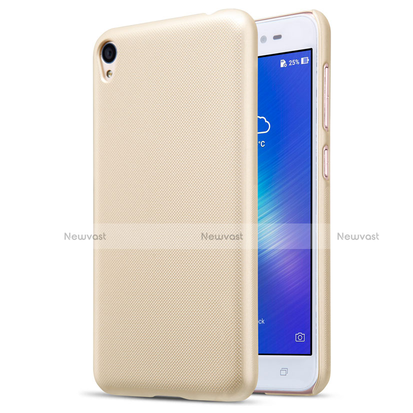 Hard Rigid Plastic Matte Finish Case for Asus Zenfone Live ZB501KL Gold