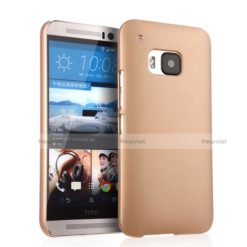 Hard Rigid Plastic Matte Finish Case for HTC One M9 Gold