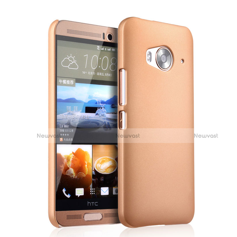 Hard Rigid Plastic Matte Finish Case for HTC One Me Gold