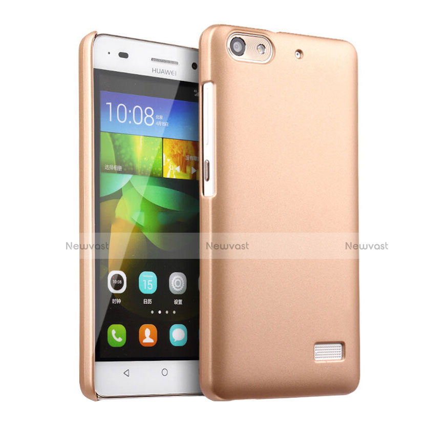 Hard Rigid Plastic Matte Finish Case for Huawei G Play Mini Gold