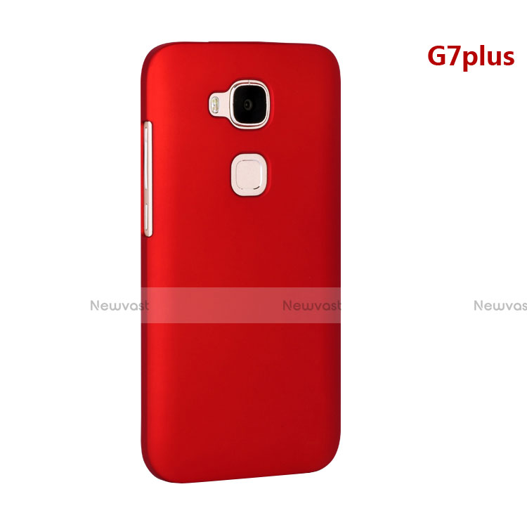 Hard Rigid Plastic Matte Finish Case for Huawei G8 Red