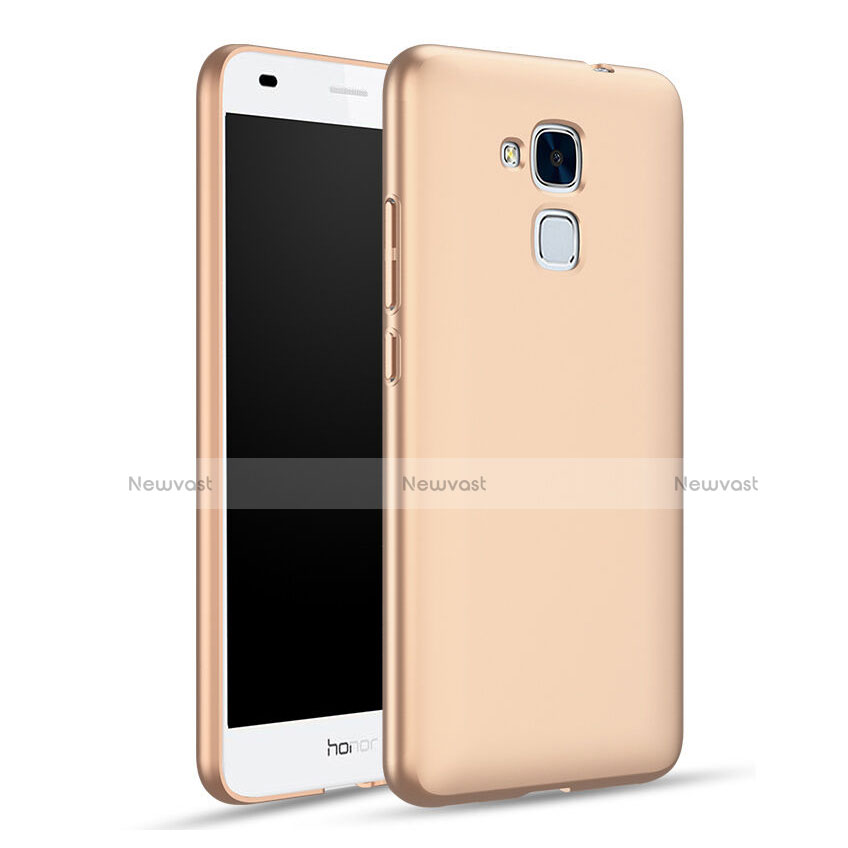 Hard Rigid Plastic Matte Finish Case for Huawei GR5 Mini Gold