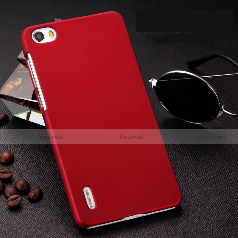 Hard Rigid Plastic Matte Finish Case for Huawei Honor 6 Red