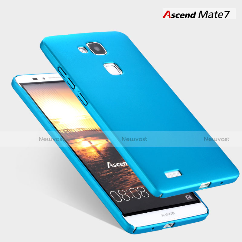 Hard Rigid Plastic Matte Finish Case for Huawei Mate 7 Sky Blue