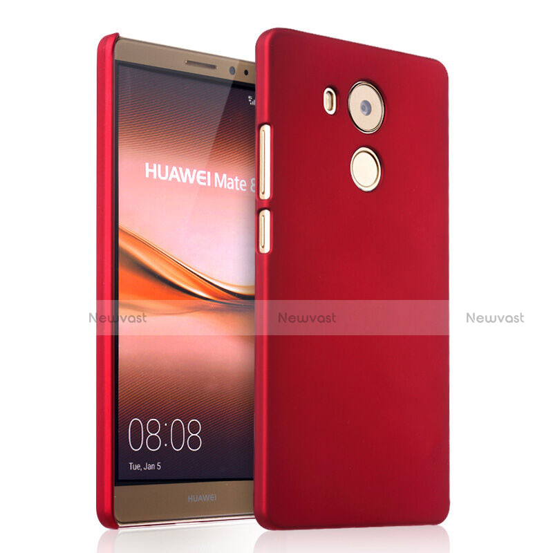 Hard Rigid Plastic Matte Finish Case for Huawei Mate 8 Red