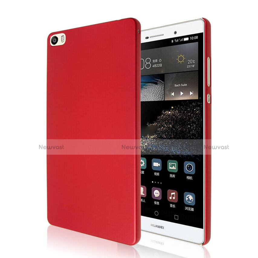 Hard Rigid Plastic Matte Finish Case for Huawei P8 Max Red