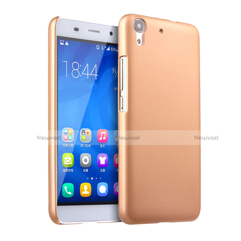 Hard Rigid Plastic Matte Finish Case for Huawei Y6 Gold