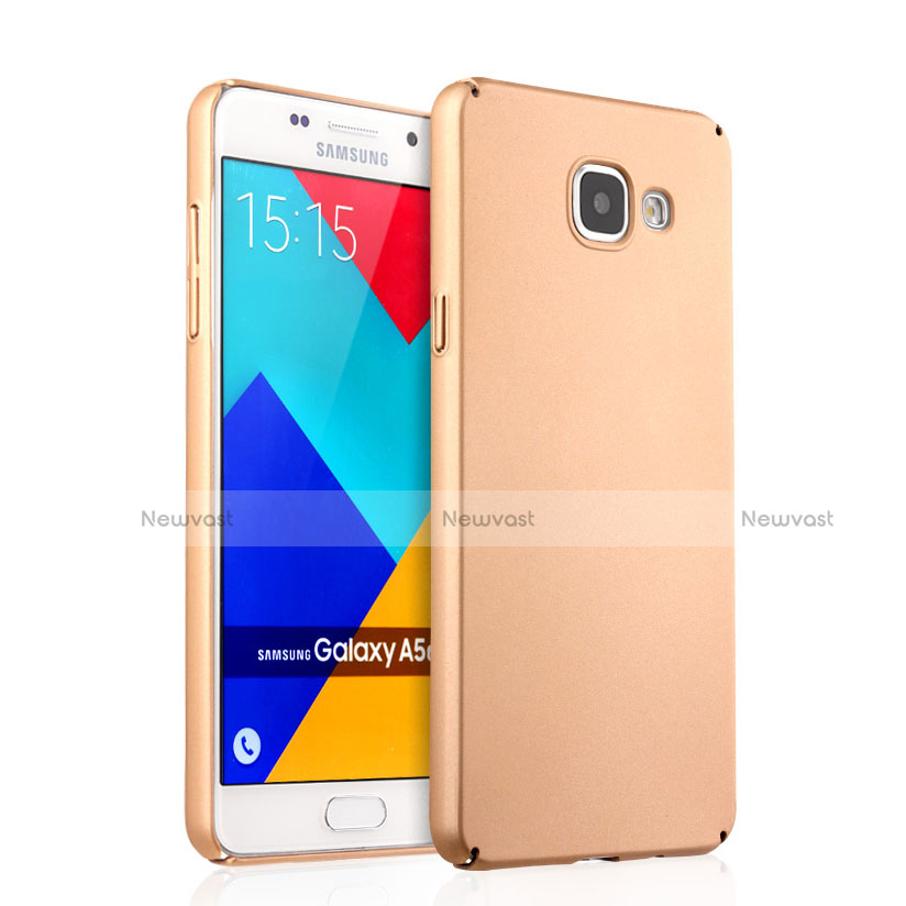 Hard Rigid Plastic Matte Finish Case for Samsung Galaxy A5 (2016) SM-A510F Gold