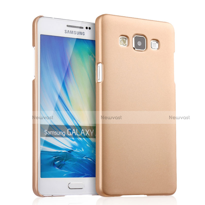 Hard Rigid Plastic Matte Finish Case for Samsung Galaxy A5 SM-500F Gold