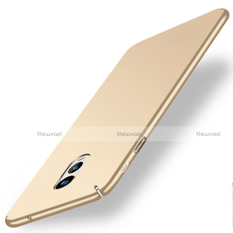 Hard Rigid Plastic Matte Finish Case for Samsung Galaxy C8 C710F Gold