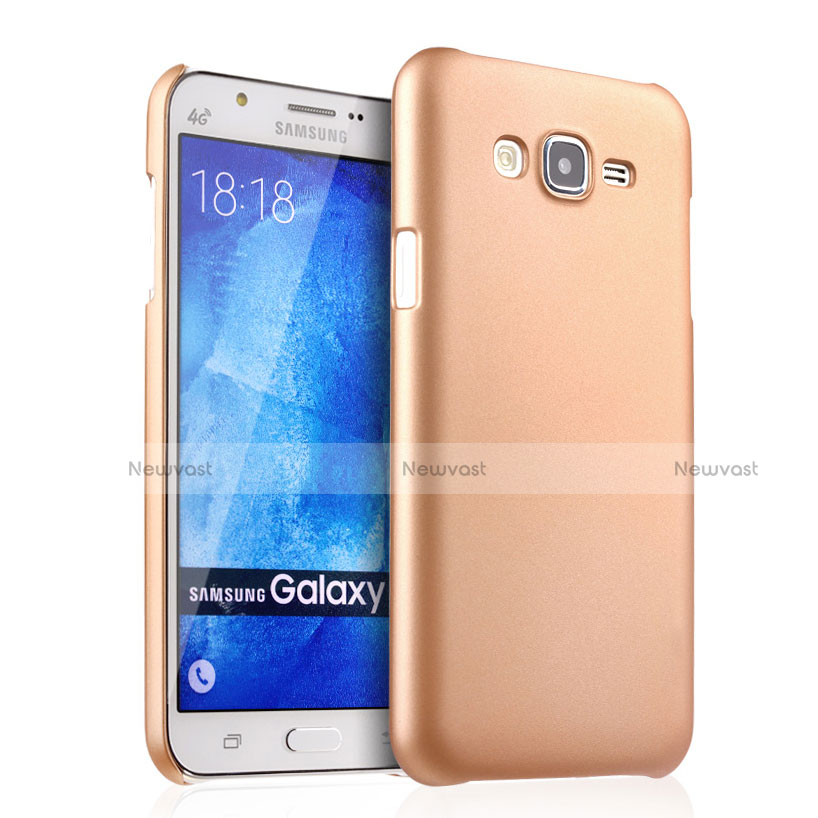 Hard Rigid Plastic Matte Finish Case for Samsung Galaxy J7 SM-J700F J700H Gold