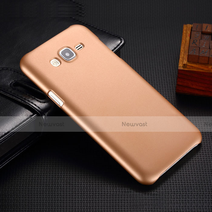 Hard Rigid Plastic Matte Finish Case for Samsung Galaxy J7 SM-J700F J700H Gold