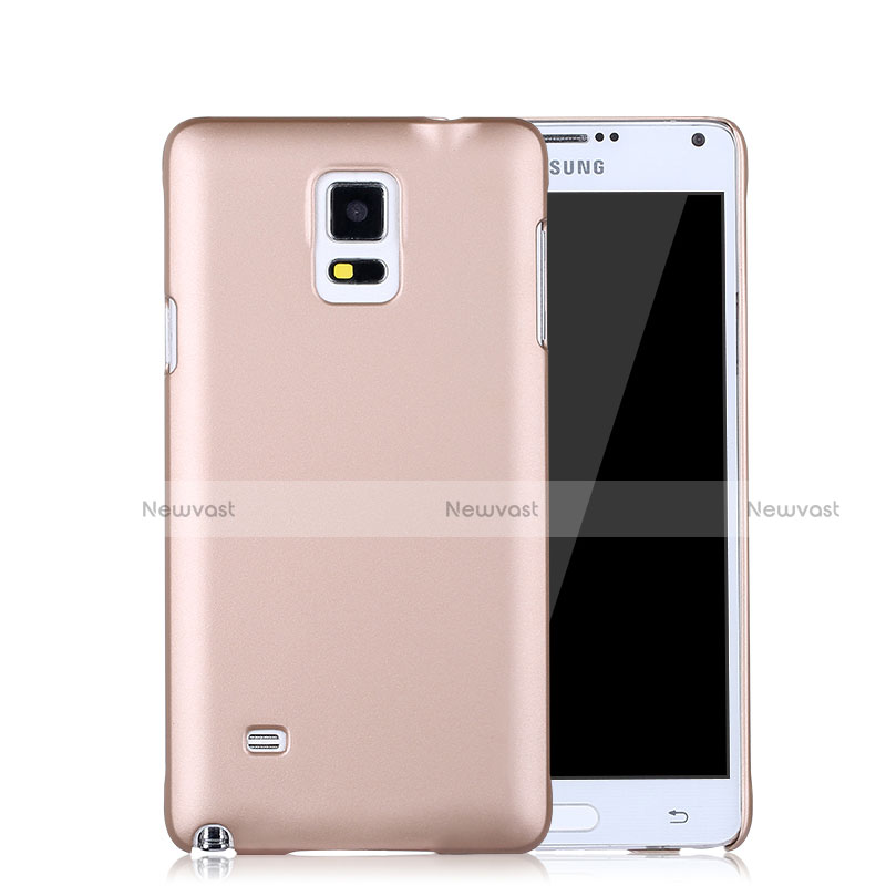 Hard Rigid Plastic Matte Finish Case for Samsung Galaxy Note 4 Duos N9100 Dual SIM Rose Gold