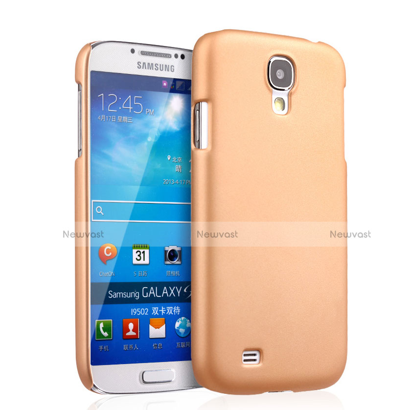 Hard Rigid Plastic Matte Finish Case for Samsung Galaxy S4 i9500 i9505 Gold