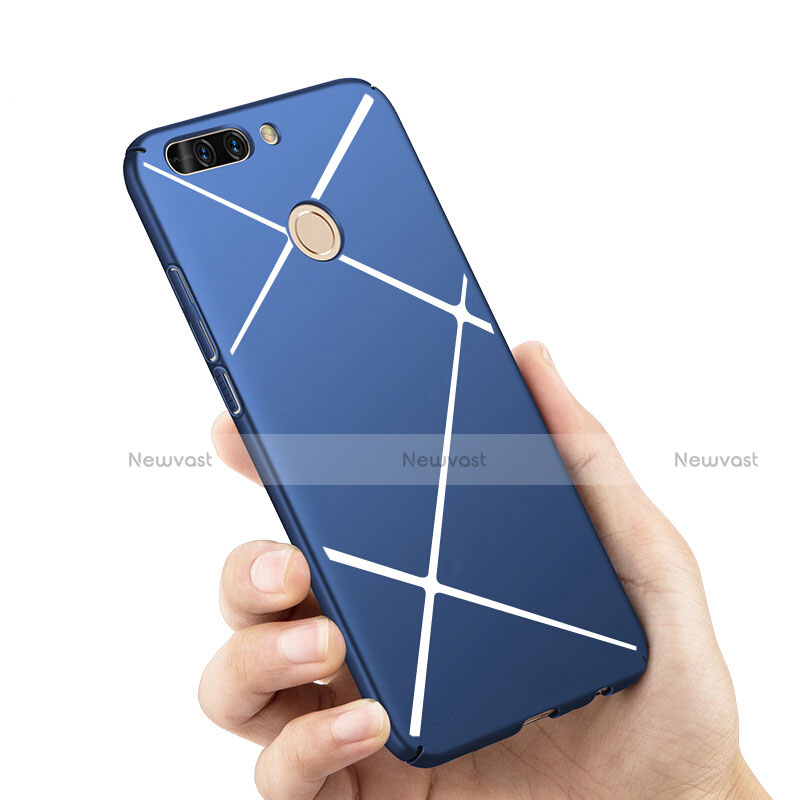 Hard Rigid Plastic Matte Finish Case Line for Huawei Honor 8 Pro Blue