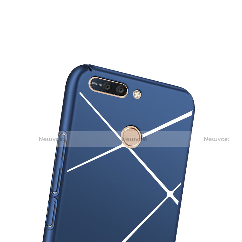 Hard Rigid Plastic Matte Finish Case Line for Huawei Honor V9 Blue