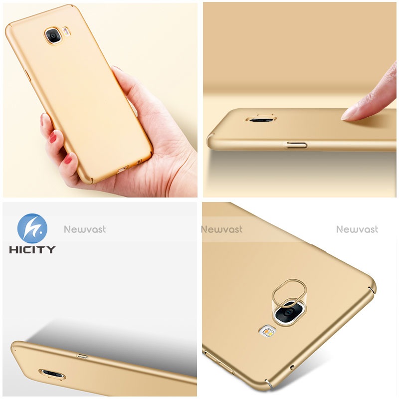 Hard Rigid Plastic Matte Finish Case M01 for Samsung Galaxy C7 SM-C7000 Gold