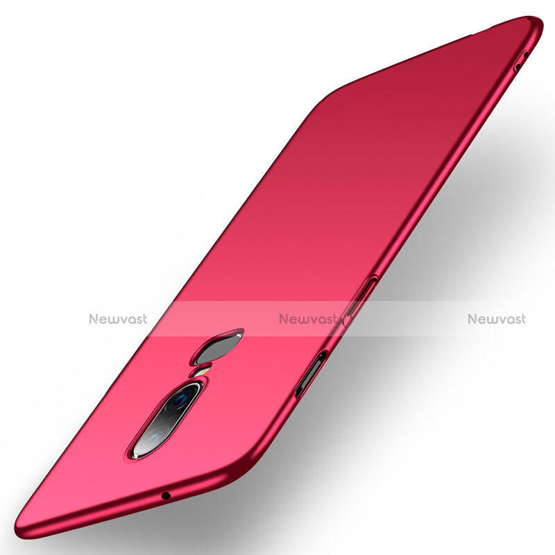 Hard Rigid Plastic Matte Finish Case M02 for OnePlus 6 Red