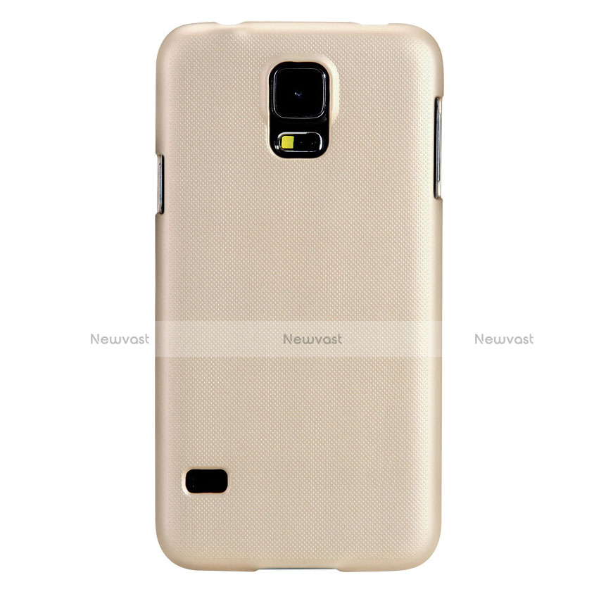 Hard Rigid Plastic Matte Finish Case M02 for Samsung Galaxy S5 G900F G903F Gold