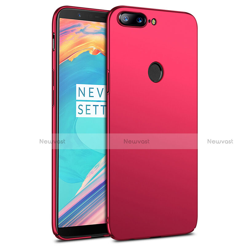 Hard Rigid Plastic Matte Finish Case R02 for OnePlus 5T A5010 Red