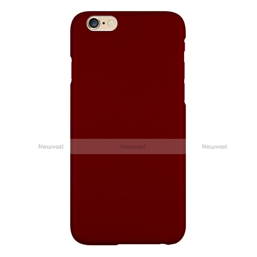 Hard Rigid Plastic Matte Finish Cover for Apple iPhone 6S Red Wine