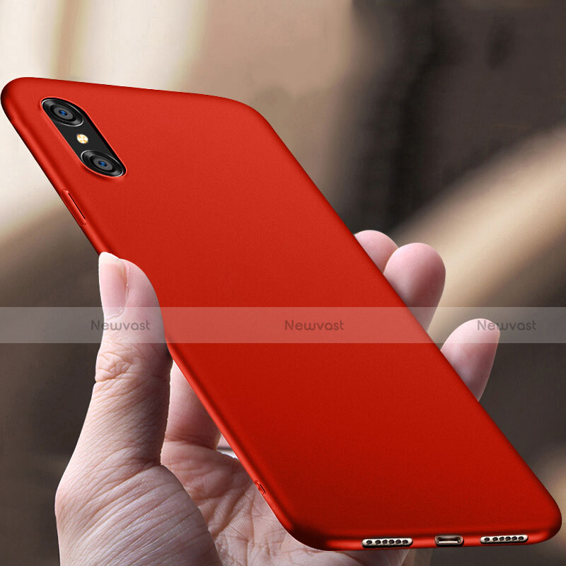 Hard Rigid Plastic Matte Finish Cover for Apple iPhone X Red