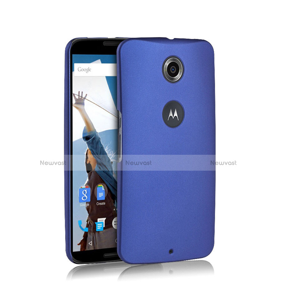 Hard Rigid Plastic Matte Finish Cover for Google Nexus 6 Blue