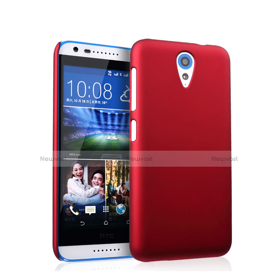 Hard Rigid Plastic Matte Finish Cover for HTC Desire 620 Red