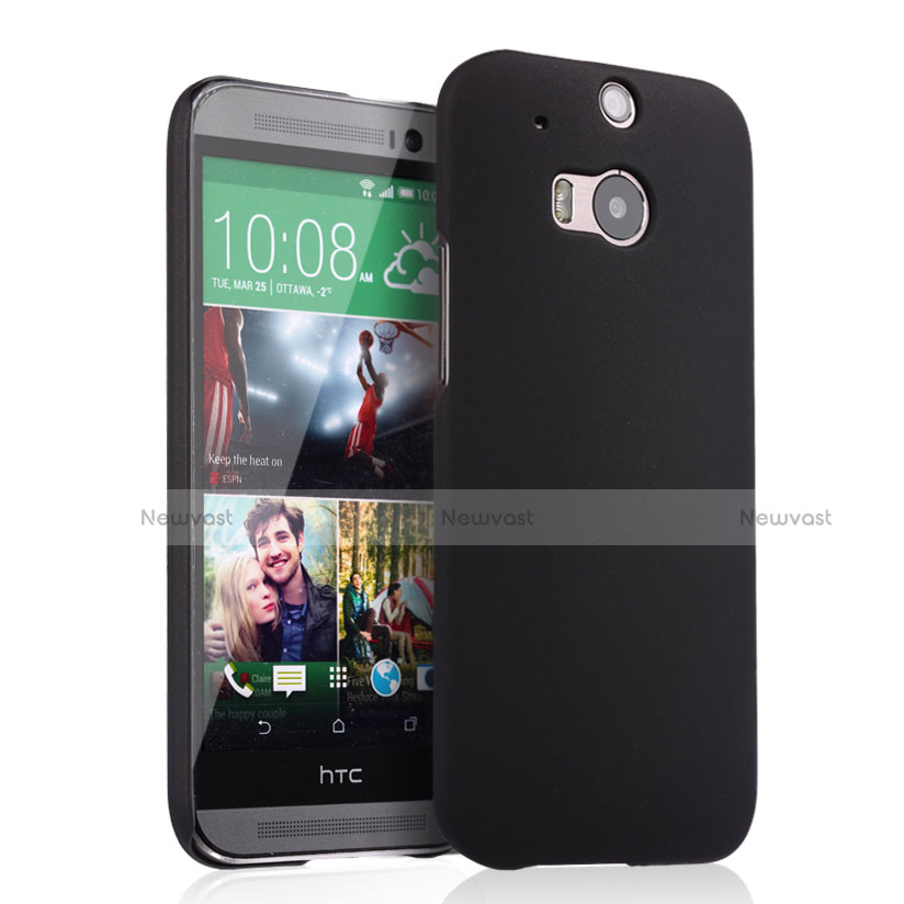 Hard Rigid Plastic Matte Finish Cover for HTC One M8 Black