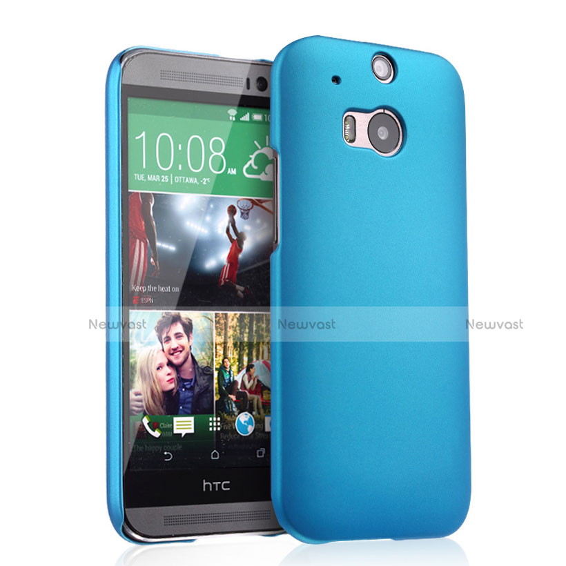 Hard Rigid Plastic Matte Finish Cover for HTC One M8 Sky Blue