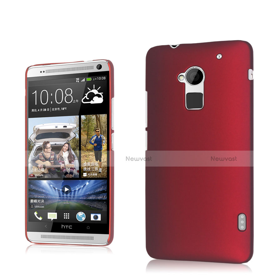 Hard Rigid Plastic Matte Finish Cover for HTC One Max Red
