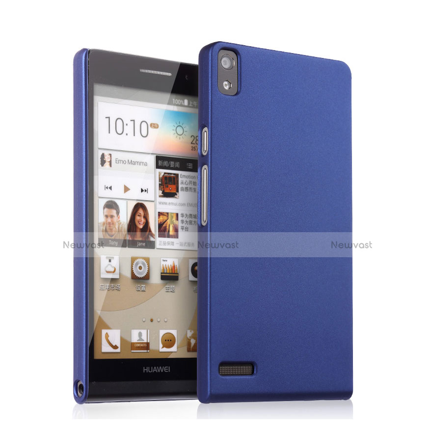 Hard Rigid Plastic Matte Finish Cover for Huawei Ascend P6 Blue