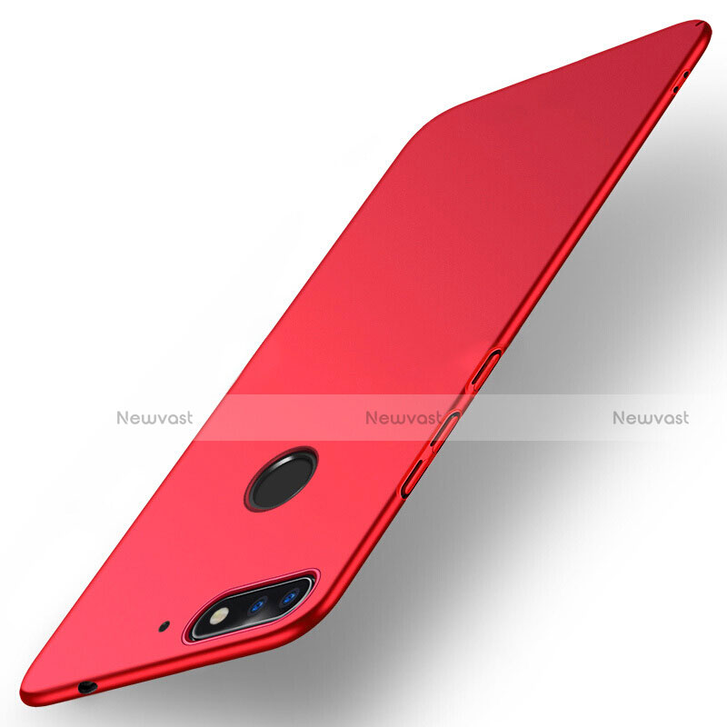 Hard Rigid Plastic Matte Finish Cover for Huawei Y6 (2018) Red