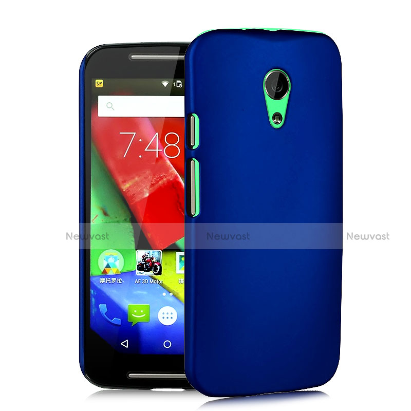 Hard Rigid Plastic Matte Finish Cover for Motorola Moto G (2nd Gen) Blue