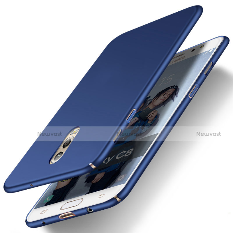 Hard Rigid Plastic Matte Finish Cover for Samsung Galaxy C7 (2017) Blue