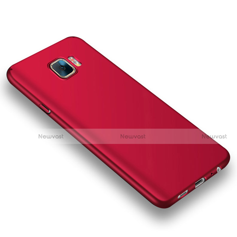 Hard Rigid Plastic Matte Finish Cover for Samsung Galaxy C7 Pro C7010 Red