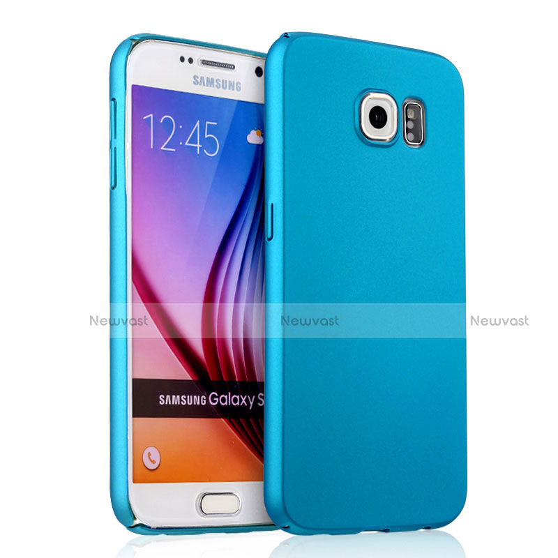 Hard Rigid Plastic Matte Finish Cover for Samsung Galaxy S6 Duos SM-G920F G9200 Sky Blue
