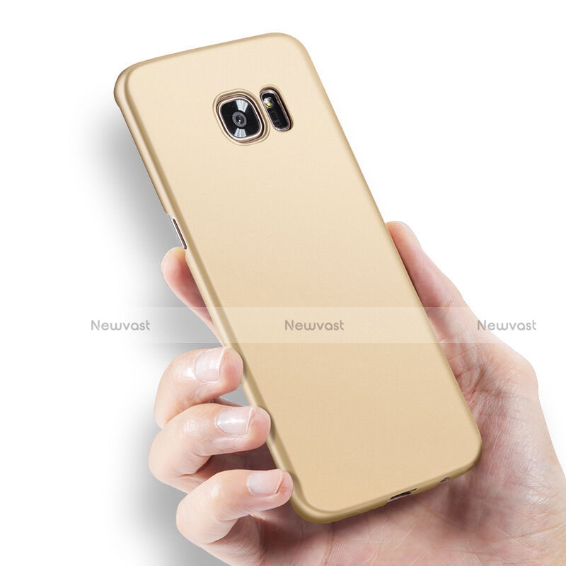 Hard Rigid Plastic Matte Finish Cover for Samsung Galaxy S7 Edge G935F Gold