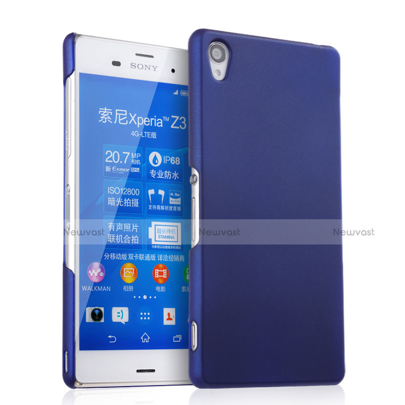 Hard Rigid Plastic Matte Finish Cover for Sony Xperia Z3 Blue