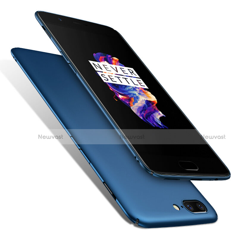 Hard Rigid Plastic Matte Finish Cover M01 for OnePlus 5 Blue