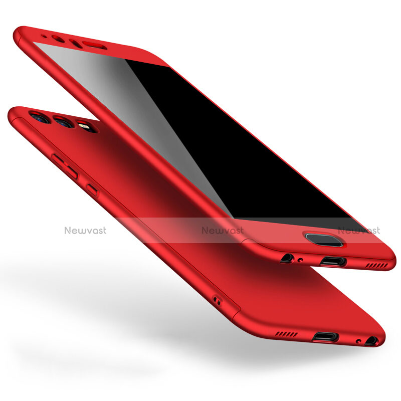 Hard Rigid Plastic Matte Finish Cover M02 for Huawei P10 Red