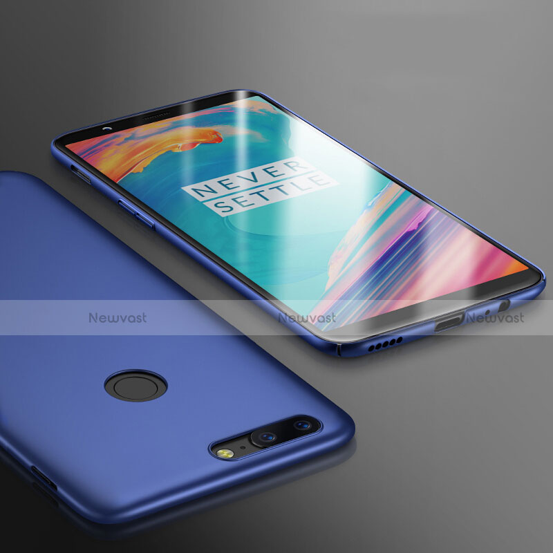Hard Rigid Plastic Matte Finish Cover M02 for OnePlus 5T A5010 Blue