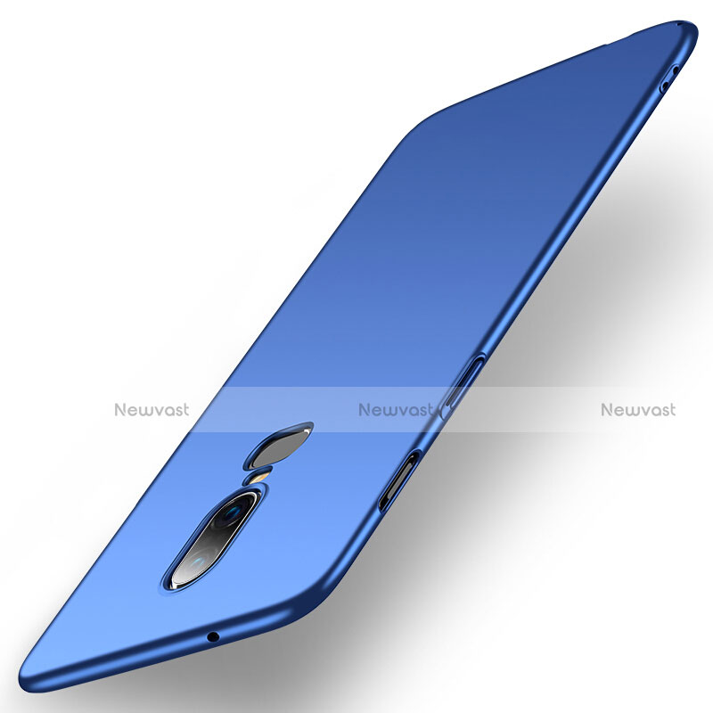 Hard Rigid Plastic Matte Finish Cover M02 for OnePlus 6 Blue